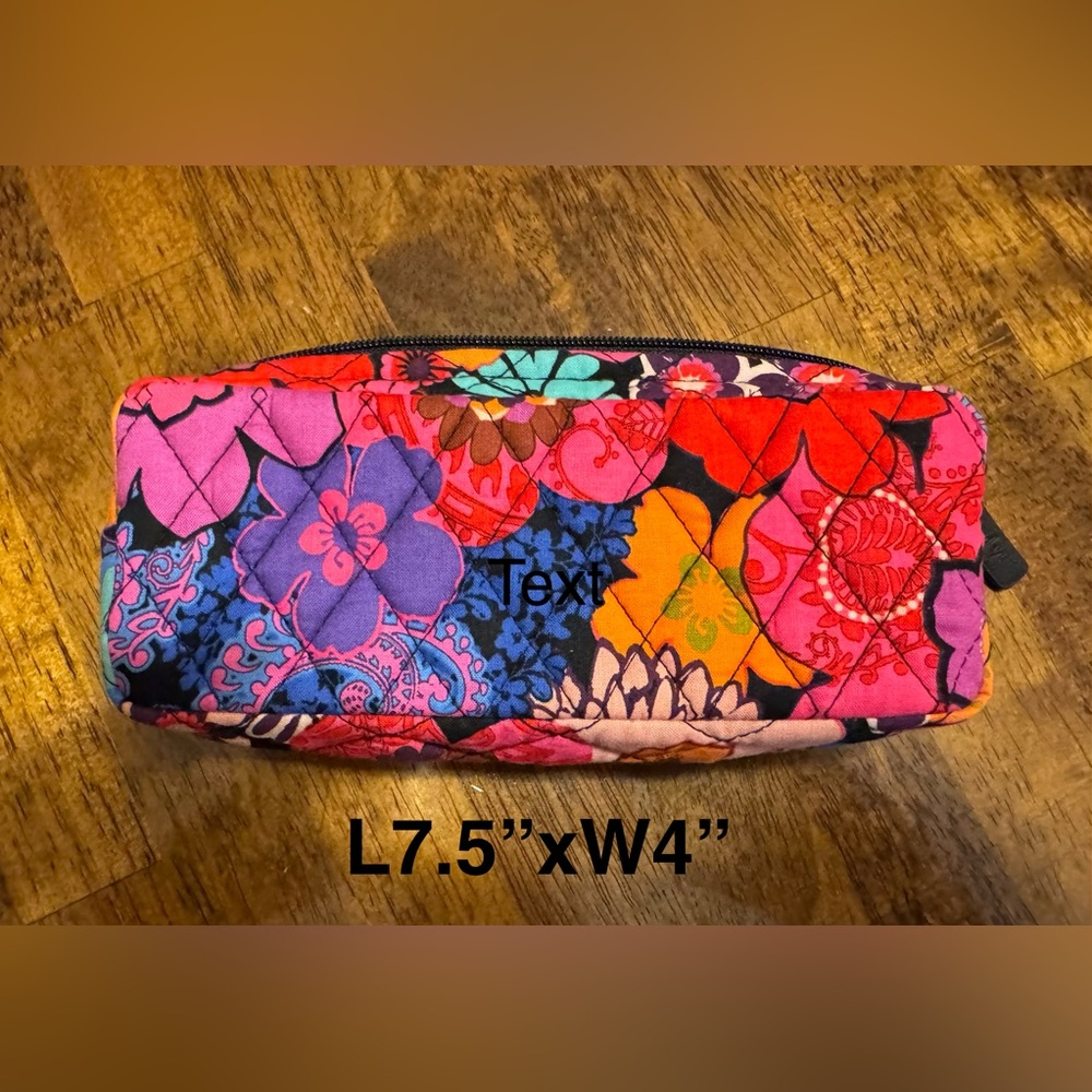 Vera Bradley Pink and Purple quilted cosmetic bags